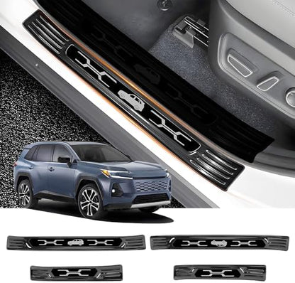 Door Sill Protector Trim for Toyota RAV4 2026 Accessories Front and Rear by Unknown