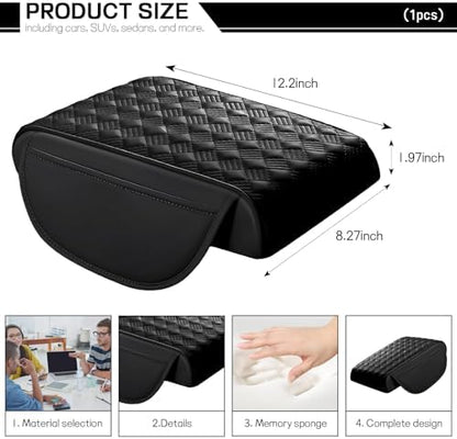 Car Armrest Cushion, 12.2"x8.3" Memory Foam Console Pad - Image 2