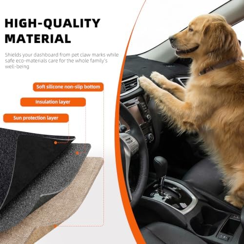 Dashboard Cover Dash Mat Fit for Ho-nda HR-V 2022-2016, Car Dash Board Mat - Image 4