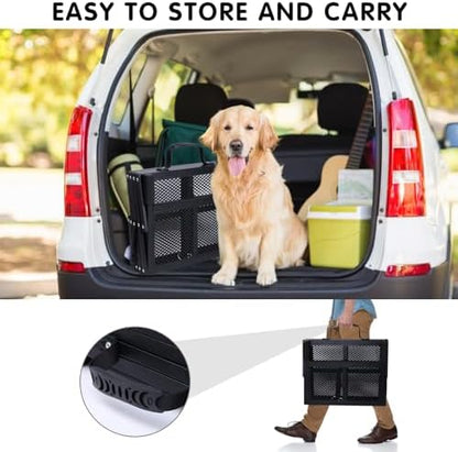 DGSL Folding Dog Stairs for Car, Mesh 16.9" Wide 4-Step Non-Slip Pet Steps - Image 5