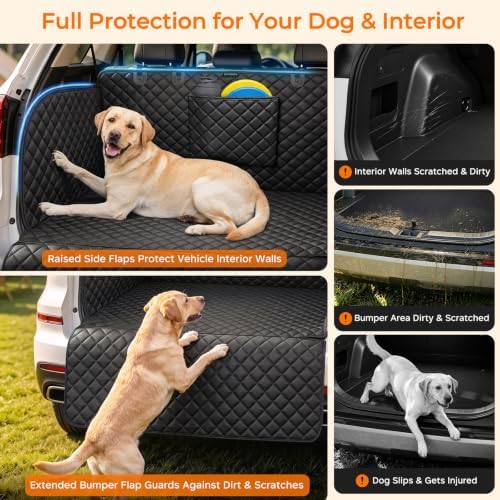 URPOWER SUV Cargo Liner for Dogs Pet Cargo Cover, Bumper & Side Flap - Image 4