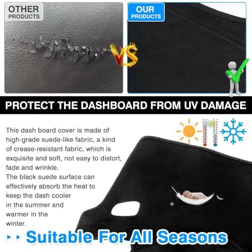 Cartist Black Dash Cover for Chevrolet Cruze 2011-2015 Dashboard Cover Mat - Image 5