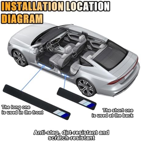 4PCS Tri-Color Door Sill Protectors, Carbon Fiber Door Threshold Protection - Image 4