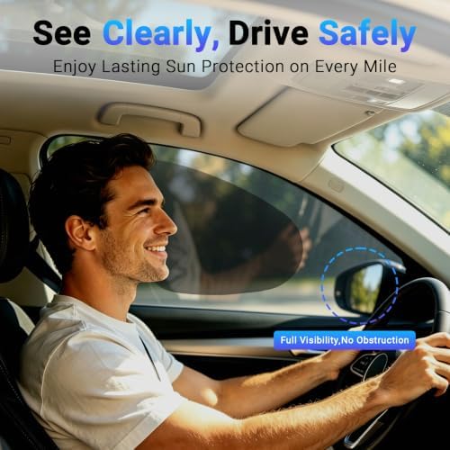 Static Cling Car Window Shades 4 PCS, Roll Windows Down, - Image 6