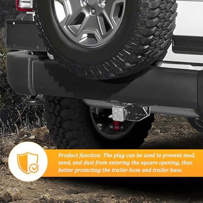Bling Trailer Hitch Cover, Crystal Rhinestone Towed Vehicle Hitch Tube Plug - Image 3