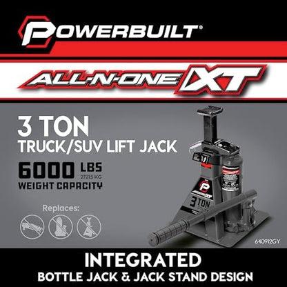 POWERBUILT 3 Ton All-in-One Hydraulic Bottle Jack and Jackstand in One - Image 5
