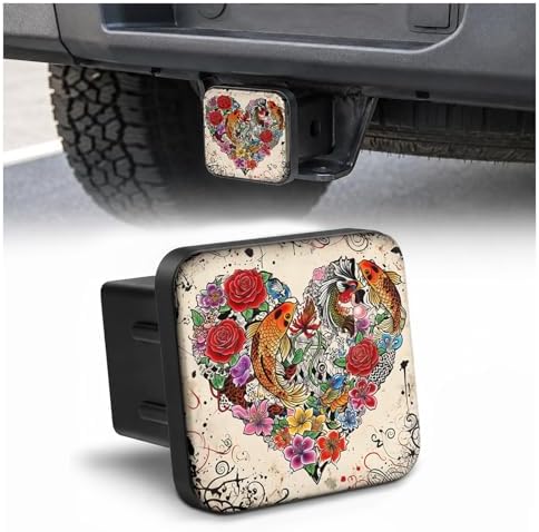 Trailer Hitch Covers Flower Heart, Heavy Duty 2 Inch Hitch Cover by Unknown