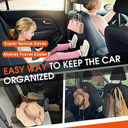 Car Headrest Hooks for Purses and Bags, Upgraded 2 in 1 Cars Back Seat Head - Image 6
