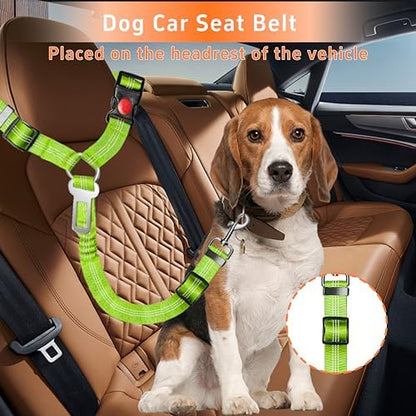 Seyezo Dog Car Seat Belt for Car, 2 Piece Set Retractable Dog Car Harness - Image 3