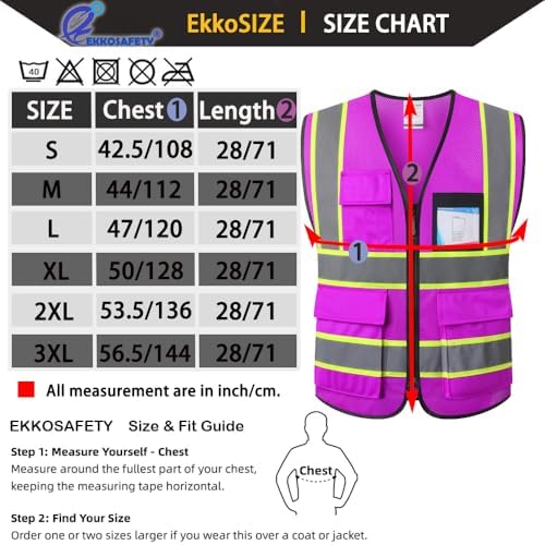 Purple Reflective Safety Vest for Men Women - Image 2