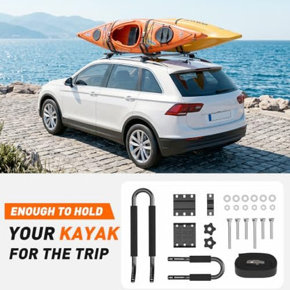Taelakeni 2 Pairs Kayak Carrier Racks, Universal Cars Kayak Roof Rack - Image 3
