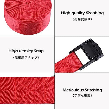 TRIWONDER Cinch Tie Down Strap Lashing Straps Heavy Duty Nylon Straps - Image 3