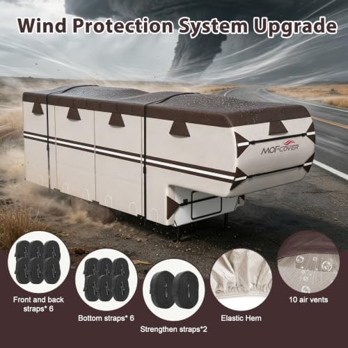 41-45ft 5th Wheel RV Cover, 9-Layer Waterproof Camper Cover - Image 5