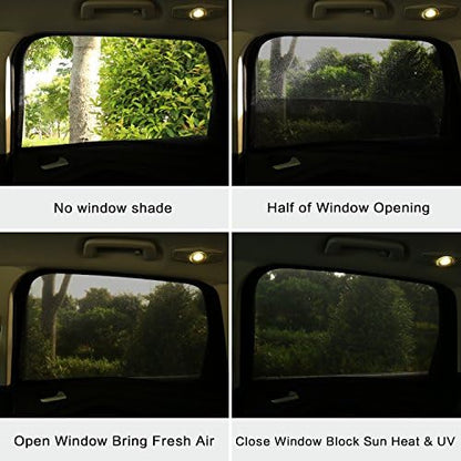 2 Pack Medium Car Rear Side Window Shades Mesh 34" to 43" - Image 4