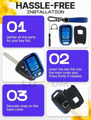 Lucrum Compatible with Honda Key Fob Cover & Keychain - Image 6