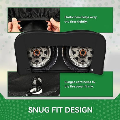RV Tire Covers, Dual Axle Tire Covers 2 Pack, Fit 30"-33" Dia Tire - Image 4