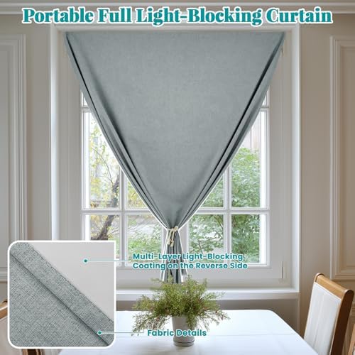 100% Self Adhesive Blackout Curtains- Stick on Curtains Shades Window Blinds - Image 6