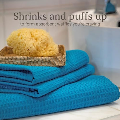 GILDEN TREE Waffle Towels for Bathroom, 100% Cotton Quick Dry Towel, Waffle - Image 3