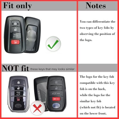 Silicone Remote Key Fob Cover for Toyota Camry 2018-2024 XLE XSE LE SE Corolla - Image 2