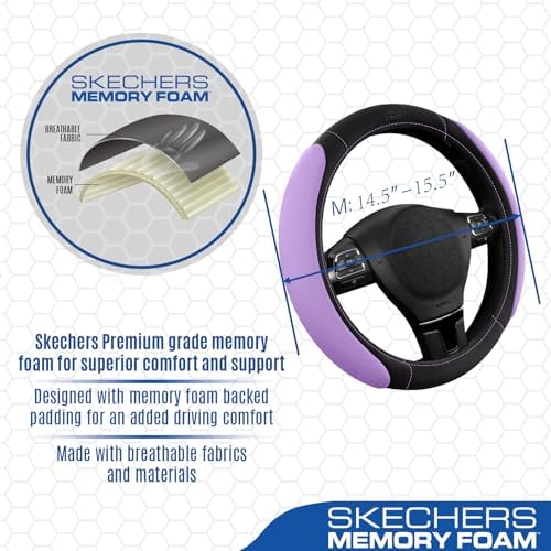 Skechers Steering Wheel Cover, Memory Foam Car Steering Wheel Cover, - Image 3