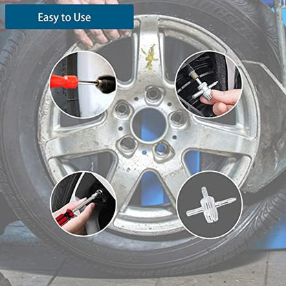 ZUFECY Tire Valve Removal Tool Installation Kit, 4-Way Valve Tool Single/Dual - Image 5