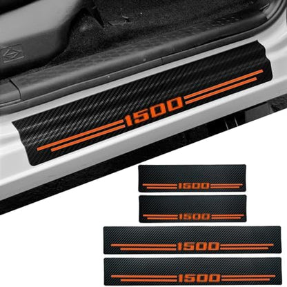 Car Accessories 4 Pcs Carbon Fiber Door Sill Scuff Protector Auto Door Entry by Hong+HT