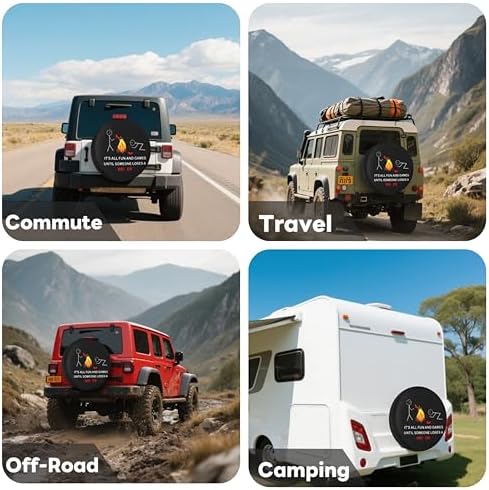 Rv Spare Tire Cover for Trailers, Waterproof Dust-Proof Camper Spare Tire Cover - Image 5