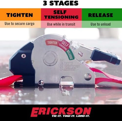Erickson Self-Tensioning Retractable Ratchet Strap - 1 in x 10 ft - Image 3