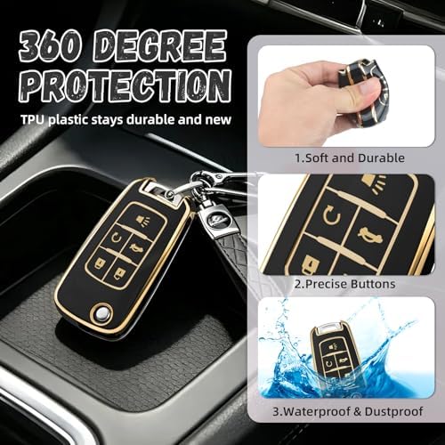 for Chevy Key Fob Cover, Premium Soft TPU Full Protection Key Cover - Image 5