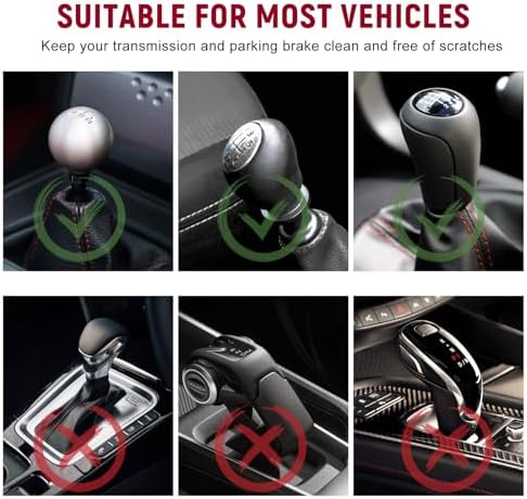 2PCS Fluffy Car Gear Shift Knob Cover & Handbrake Cover, Furry Auto Hand Brake - Image 6