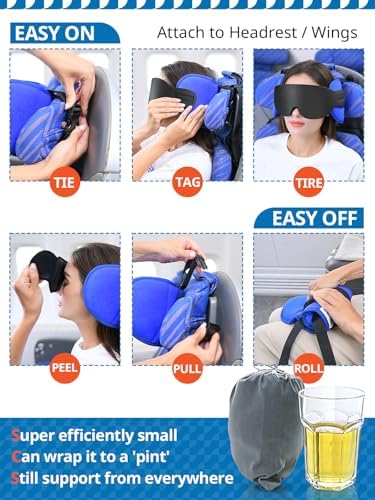 SARISUN Travel Pillows for Airplanes, Stable Head Support, Travel Essential - Image 6