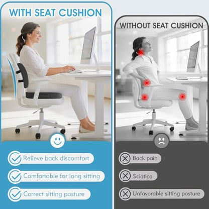 CushZone Seat Cushion, Lumbar Support Pillow - Image 4