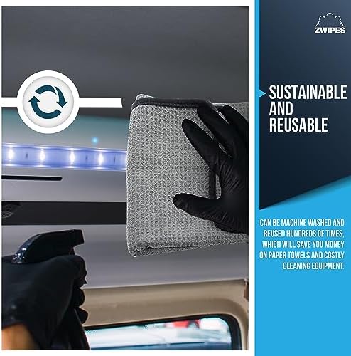 Zwipes Auto 879-12 Professional Microfiber Waffle Drying Towel, 25 in. x 35 in - Image 3