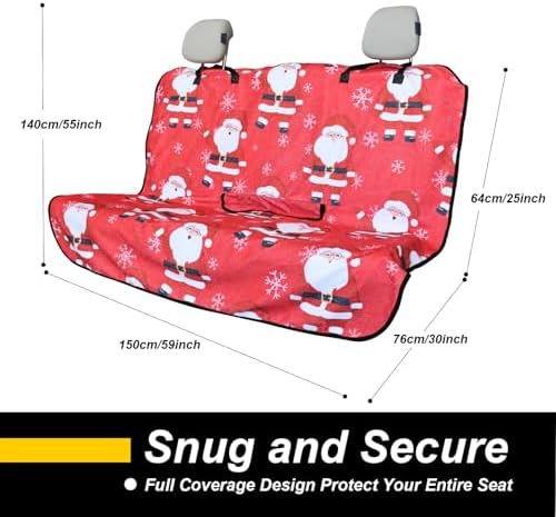 Back Seat Cover for Car Trucks Van SUV Jeep, Waterproof Rear Bench Towel Seat - Image 4