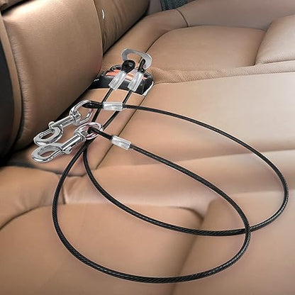 Dog Seat Belt Harness for Car, No Chew Tether Cable Vehicle Dogs Accessories - Image 6