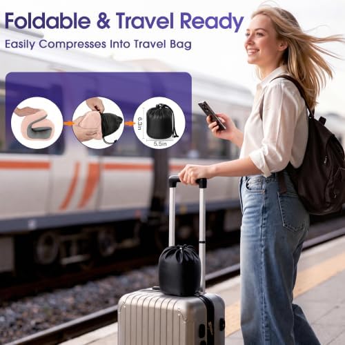 CloudBliss Memory Foam Travel Neck Pillow Airplane - Image 3
