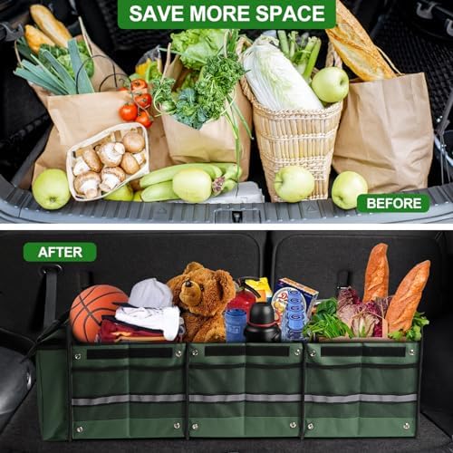 Snuopfy Car Trunk Organizer, 115L Heavy Duty Collapsible Trunk Storage - Image 6