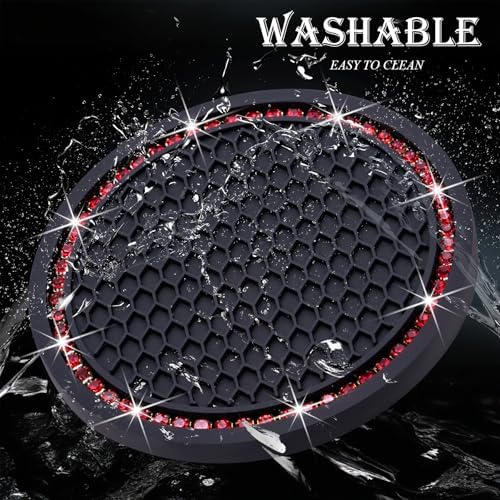 2PCS Bling Cup Holder Coaster, 2.75 Inch Auto Car Cup Holder Insert Coasters - Image 5