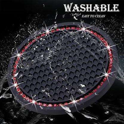 2PCS Bling Cup Holder Coaster, 2.75 Inch Auto Car Cup Holder Insert Coasters - Image 5