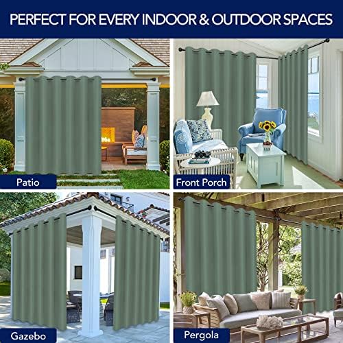 PureFit Outdoor Curtains for Patio Waterproof Weatherproof Outside Curtains - Image 5