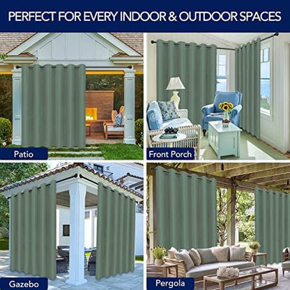 PureFit Outdoor Curtains for Patio Waterproof Weatherproof Outside Curtains - Image 5
