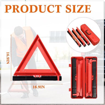 Kanayu 24 Pcs Warning Triangles Dot Reflective Foldable Emergency Safety - Image 2