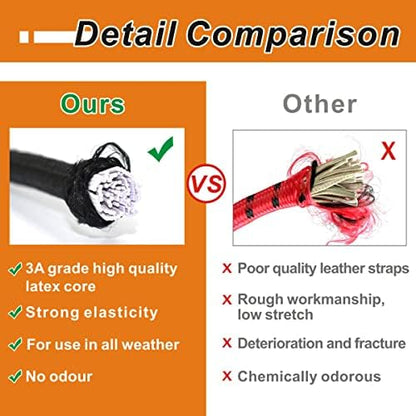 BEXSLE Bungee Cords with Hooks, Heavy Duty Outdoor Elastic Bungee Straps，No - Image 4