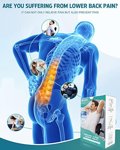Inflatable Lumbar Pillow for Airplane Travel Lumbar Support Pillow for Car - Image 2