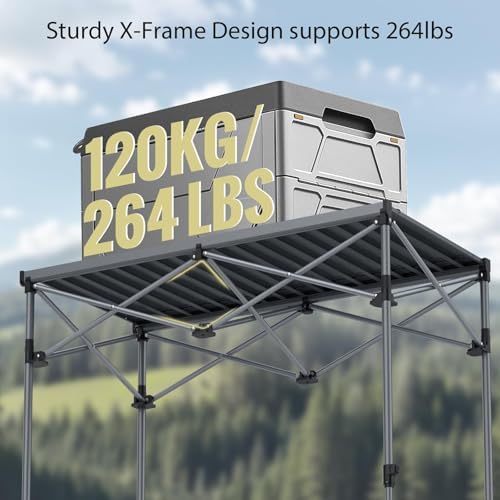 Anbte 34.2” Tall Folding Camping Table, Aluminum Portable, 39” X 20” - Image 5