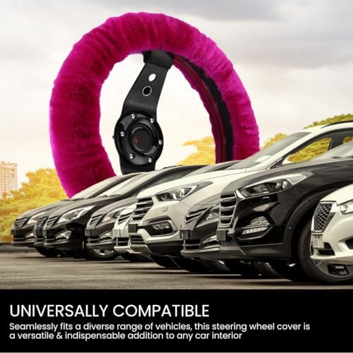 Andalus Brands Luxury Fluffy Car Steering Wheel Covers – Genuine Merino - Image 6