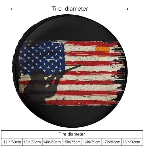 Skeet Shooting USA Flag Trap Shooting Clay Pigeon 1 Tire Covers, Dust-Proof - Image 3