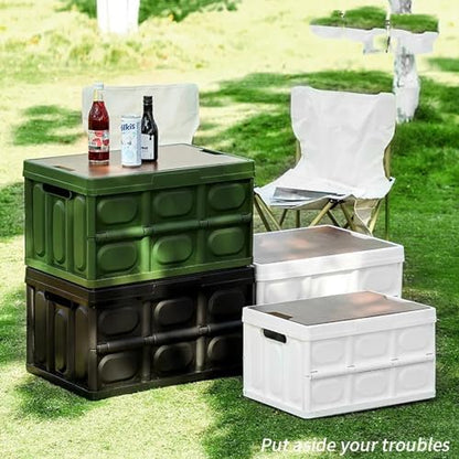 Plastic Collapsible Trunk Organizer Box, Camping Crate - Image 6