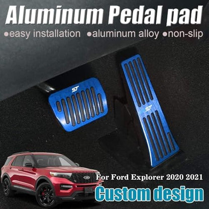 LEXLEY 2PCS Aluminum Brake Gas Pedal Covers - Image 2