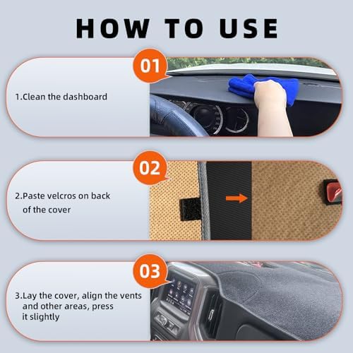 Dashboard Cover Dash Mat Fit for to-yota Camry 2011-2007, Car Dash Board Mat - Image 6